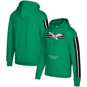 Wholesale Cheap Philadelphia Eagles Mitchell & Ness Three Stripe Pullover Hoodie Green