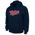 Wholesale Cheap Minnesota Twins Majestic Fleece Hitter Navy MLB Hoodie