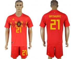 Wholesale Cheap Belgium #21 Batshuayi Red Soccer Country Jersey