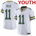 Cheap Youth Green Bay Packers #11 Jayden Reed White Vapor Untouchable Football Stitched Jersey