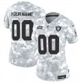 Cheap Women's Las Vegas Raiders Active Player Custom 2024 F.U.S.E Arctic Camo Salute To Service Limited Stitched Jersey(Run Small)