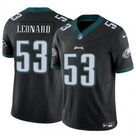 Cheap Men\'s Philadelphia Eagles #53 Shaquille Leonard Black 2023 F.U.S.E. Vapor Untouchable Limited Football Stitched Jersey