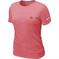 Wholesale Cheap Women's Nike Cleveland Browns Chest Embroidered Logo T-Shirt Pink