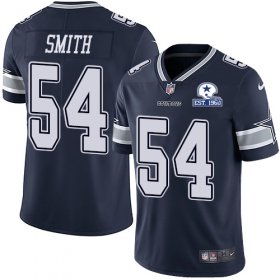 Wholesale Cheap Nike Cowboys #54 Jaylon Smith Navy Blue Team Color Men\'s Stitched With Established In 1960 Patch NFL Vapor Untouchable Limited Jersey