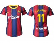 Wholesale Cheap Women 2020-2021 Barcelona home aaa version 11 red Soccer Jerseys