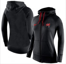 Wholesale Cheap Women\'s Nike Tampa Bay Buccaneers Full-Zip Performance Hoodie Black