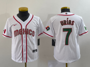 Wholesale Cheap Youth Mexico Baseball #7 Julio Urias 2023 Red World Baseball Classic Stitched Jersey1