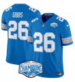 Cheap Men's Detroit Lions #26 Jahmyr Gibbs Blue 2024 NFC North Champions F.U.S.E. Vapor Limited Stitched Jersey