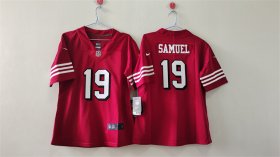 Cheap Women\'s San Francisco 49ers #19 Deebo Samuel Red Vapor Alternate Football Stitched Jersey(Run Small)