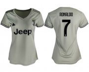 Wholesale Cheap Women's Juventus #7 Ronaldo Away Soccer Club Jersey