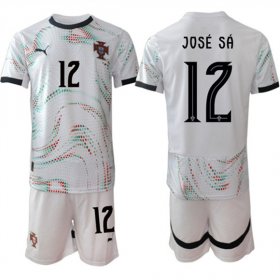 Cheap Men\'s Portugal Team #12 Jose Sa 2025 White Away Soccer Jersey Suit