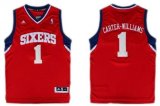 Wholesale Cheap Philadelphia 76ers #1 Michael Carter -Williams Revolution 30 Swingman Red Jersey