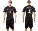 Wholesale Cheap Portugal #4 Miguel SEC Away Soccer Country Jersey