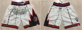 Wholesale Cheap Toronto Raptors White Throwback Short