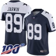 Wholesale Cheap Nike Cowboys #89 Blake Jarwin Navy Blue Thanksgiving Men's Stitched NFL 100th Season Vapor Throwback Limited Jersey