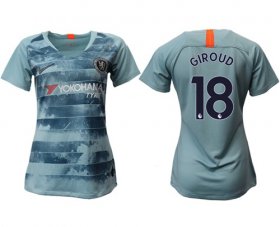 Wholesale Cheap Women\'s Chelsea #18 Giroud Third Soccer Club Jersey