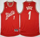 Wholesale Cheap Men's Chicago Bulls #1 Derrick Rose Revolution 30 Swingman 2015 Christmas Day Red Jersey