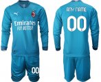 Wholesale Cheap 2021 Men AC milan away long sleeve custom soccer jerseys