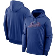 Wholesale Cheap New York Mets Nike Outline Wordmark Fleece Performance Pullover Hoodie Royal