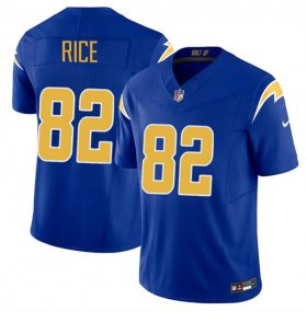 Cheap Men\'s Los Angeles Chargers #82 Brenden Rice Royal 2024 Draft F.U.S.E. Vapor Limited Football Stitched Jersey