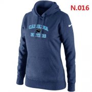 Wholesale Cheap Women's Nike Carolina Panthers Heart & Soul Pullover Hoodie Dark Blue