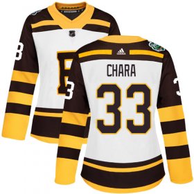 Wholesale Cheap Adidas Bruins #33 Zdeno Chara White Authentic 2019 Winter Classic Women\'s Stitched NHL Jersey