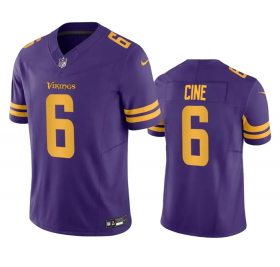 Wholesale Cheap Men\'s Minnesota Vikings #6 Lewis Cine Purple 2023 F.U.S.E. Color Rush Stitched Jersey