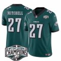 Cheap Men's Philadelphia Eagles #27 Quinyon Mitchell Green 2024 New NFC East Champions F.U.S.E. Vapor Untouchable Limited Stitched Football Jersey