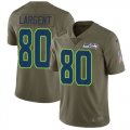 Wholesale Cheap Nike Seahawks #80 Steve Largent Olive Men's Stitched NFL Limited 2017 Salute to Service Jersey