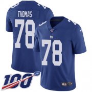 Wholesale Cheap Nike Giants #78 Andrew Thomas Royal Blue Team Color Youth Stitched NFL 100th Season Vapor Untouchable Limited Jersey