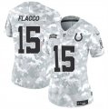 Cheap Women's Indianapolis Colts #15 Joe Flacco 2024 F.U.S.E Arctic Camo Salute To Service Limited Stitched Jersey(Run Small)