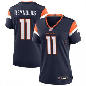 Cheap Women\'s Denver Broncos #11 Josh Reynolds Navy 2024 Stitched Jersey(Run Small)