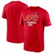 Cheap Men's Kansas City Chiefs Red 2023 AFC Champions Iconic T-Shirt