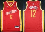 Wholesale Cheap Houston Rockets #12 Dwight Howard Revolution 30 Swingman Red With Gold Jersey