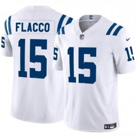 Cheap Men\'s Indianapolis Colts #15 Joe Flacco White 2024 F.U.S.E. Vapor Limited Football Stitched Jersey