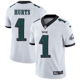 Wholesale Cheap Men\'s Philadelphia Eagles #1 Jalen Hurts White Vapor Untouchable Limited Stitched Jersey