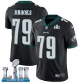 Wholesale Cheap Nike Eagles #79 Brandon Brooks Black Alternate Super Bowl LII Men's Stitched NFL Vapor Untouchable Limited Jersey