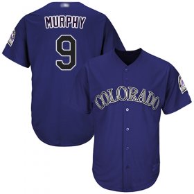 Wholesale Cheap Rockies #9 Daniel Murphy Purple New Cool Base Stitched MLB Jersey