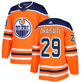 Wholesale Cheap Adidas Oilers #29 Leon Draisaitl Orange Home Authentic Stitched Youth NHL Jersey