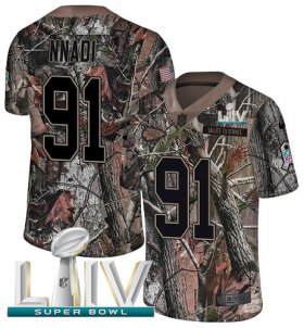 Wholesale Cheap Nike Chiefs #91 Derrick Nnadi Camo Super Bowl LIV 2020 Men\'s Stitched NFL Limited Rush Realtree Jersey