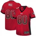 Wholesale Cheap Nike 49ers #80 Jerry Rice Red Team Color Women's Stitched NFL Elite Drift Fashion Jersey