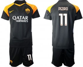 Wholesale Cheap Men 2020-2021 club Roma away 11 black Soccer Jerseys