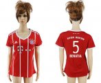 Wholesale Cheap Women's Bayern Munchen #5 Benatia Home Soccer Club Jersey