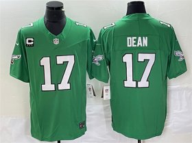 Wholesale Cheap Men\'s Philadelphia Eagles #17 Nakobe Dean Green 2023 F.U.S.E. With C Patch Vapor Untouchable Football Stitched Jersey