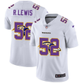 Wholesale Cheap Baltimore Ravens #52 Ray Lewis White Men's Nike Team Logo Dual Overlap Limited NFL Jersey