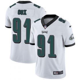 Wholesale Cheap Nike Eagles #91 Fletcher Cox White Men\'s Stitched NFL Vapor Untouchable Limited Jersey