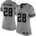 Wholesale Cheap Nike Vikings #28 Adrian Peterson Gray Women's Stitched NFL Limited Gridiron Gray Jersey