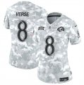 Cheap Women's Los Angeles Rams #8 Jared Verse 2024 F.U.S.E Arctic Camo Salute To Service Limited Stitched Football Jersey(Run Small)