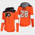 Wholesale Cheap Flyers #28 Claude Giroux Orange 2018 Pullover Platinum Hoodie