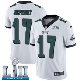 Wholesale Cheap Nike Eagles #17 Alshon Jeffery White Super Bowl LII Men\'s Stitched NFL Vapor Untouchable Limited Jersey